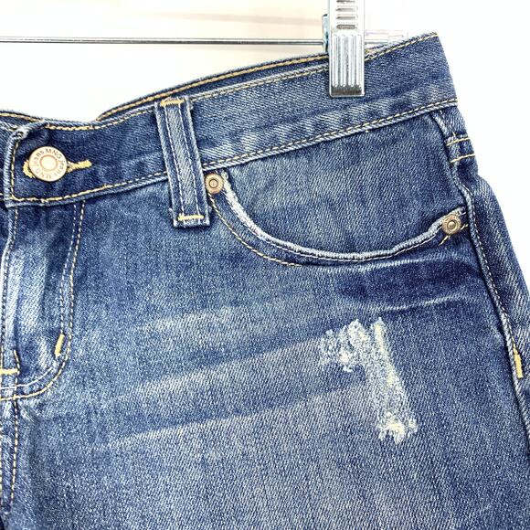 MNG Jeans Cut Off Shorts Womens Size 6 Medium Was Distressed Low Rise - Picture 4 of 6